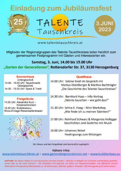 25 Jahre Talente-Tauschkreis