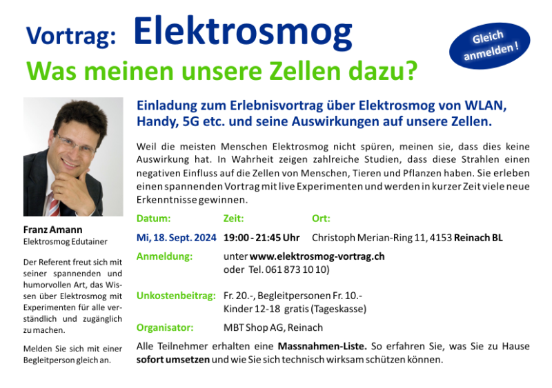 Elektrosmog - Was meinen Deine Zellen ?