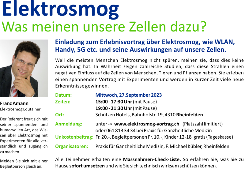 Elektrosmog - Was meinen Deine Zellen ?