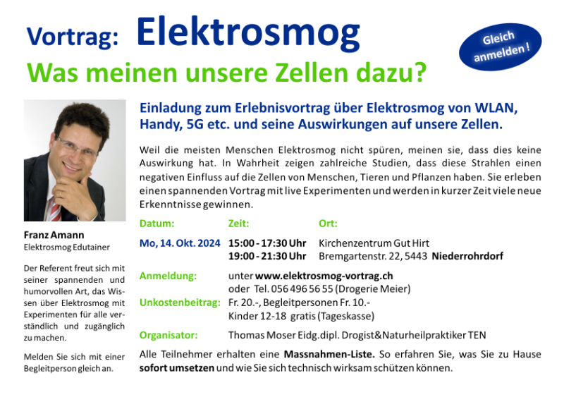 Elektrosmog - Was meinen Deine Zellen ?