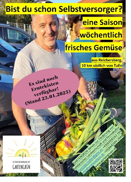 Gemüsekiste ein Erntejahr lang, **Generalversammlung** Verein Gartengrün 10.01.2024. Selbstversorger.