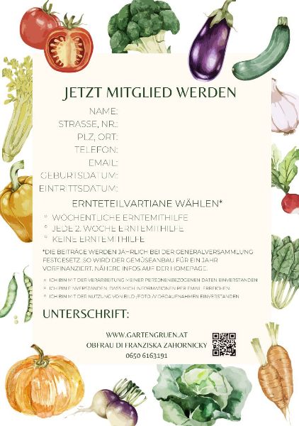 Gemüsekiste ein Erntejahr lang, **Generalversammlung** Verein Gartengrün 10.01.2024. Selbstversorger.