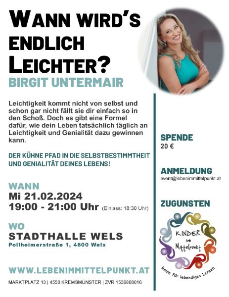 WANN WIRD’S ENDLICH LEICHTER? - Birgit Untermair