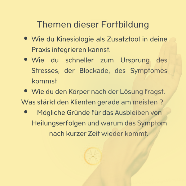 Ganzheitliche Kinesiologie Fortbildung